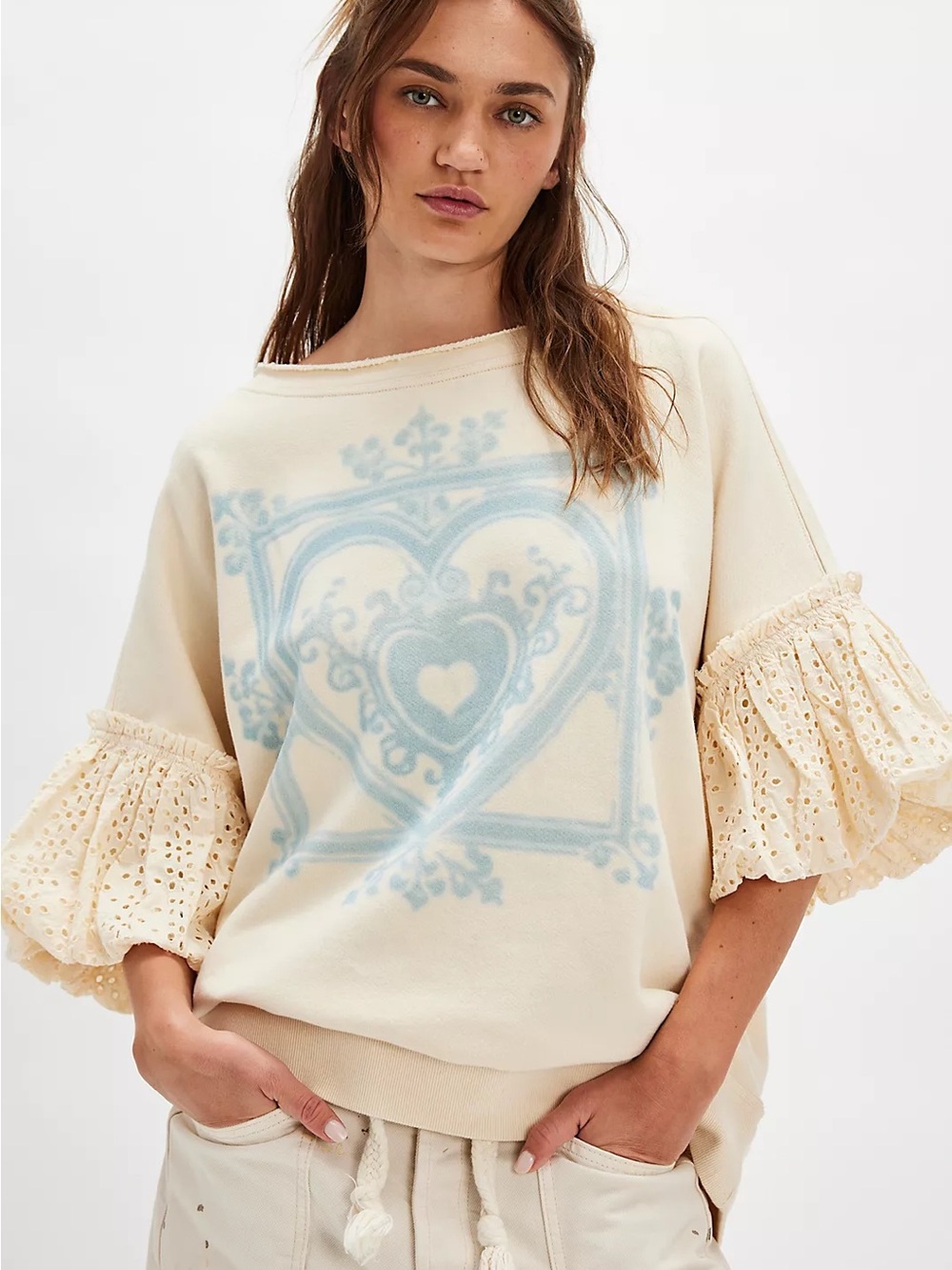 Free people Doily sweatshirt